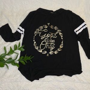 “Good Vibes Only” 3/4 Long Sleeve